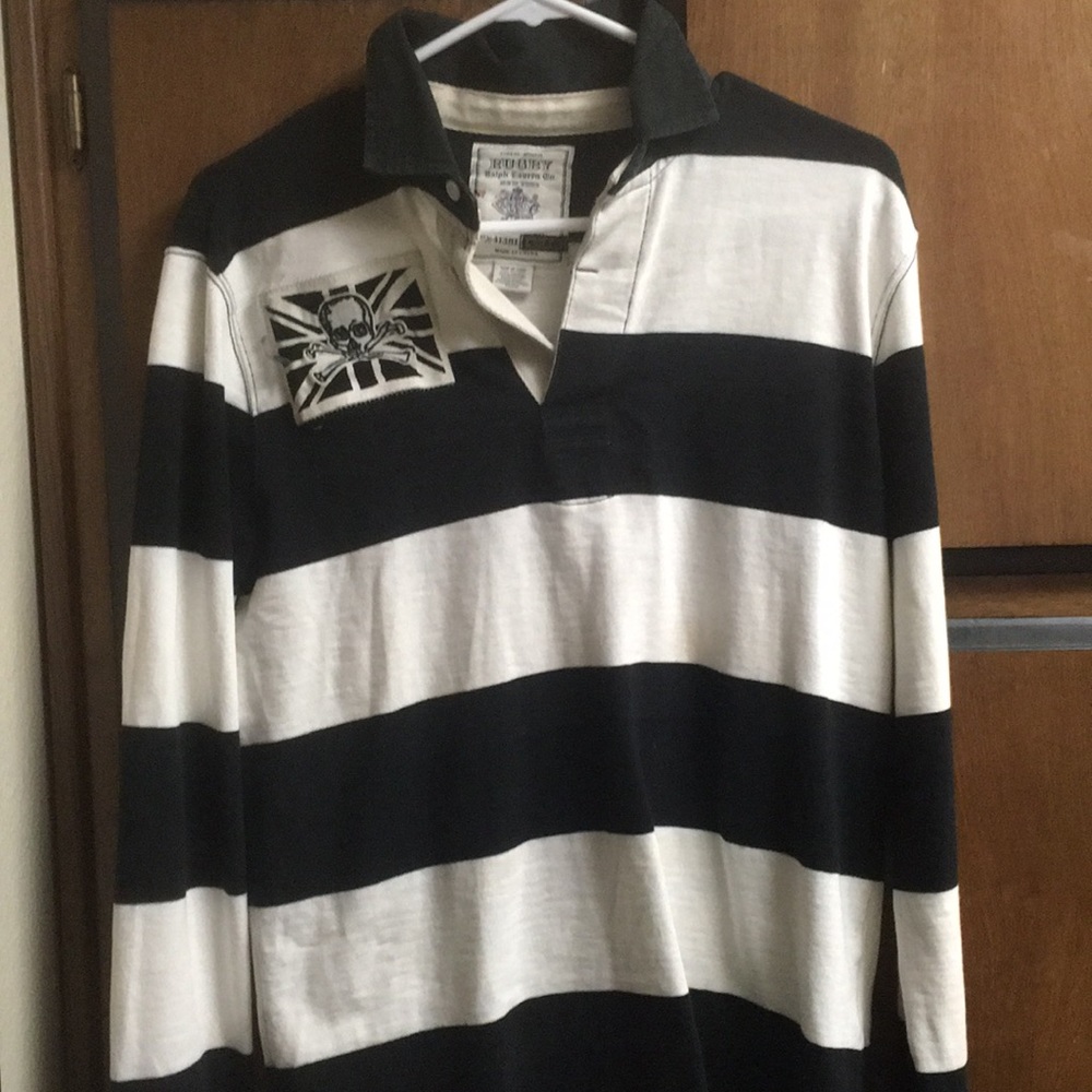 Ralph Lauren Rugby Shirt with pirate &”8” patch